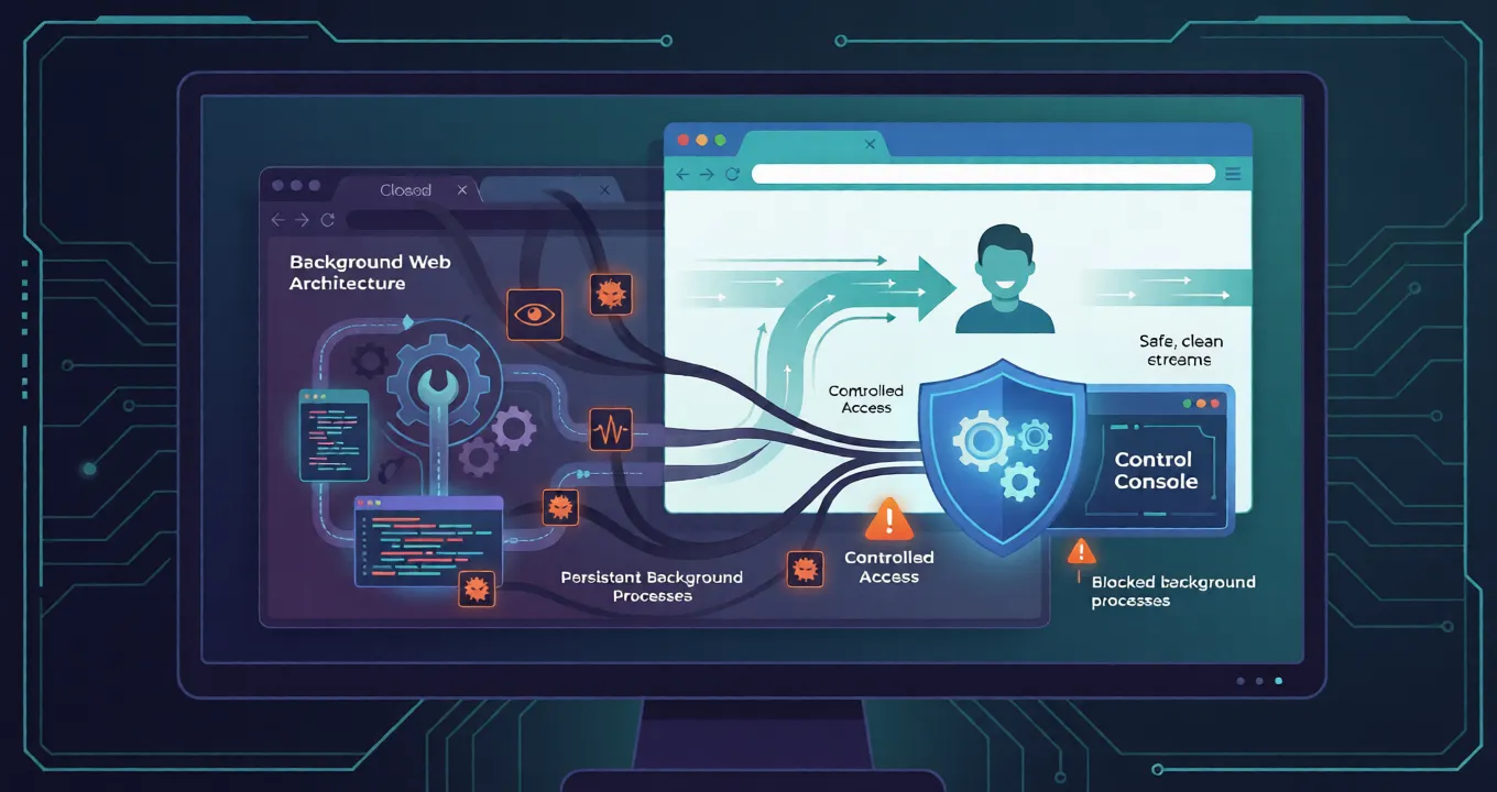 Attività dei processi del browser in background
